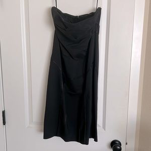 Strapless black dress